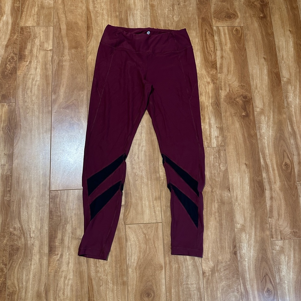 90 Degree By Reflex Maroon Leggings